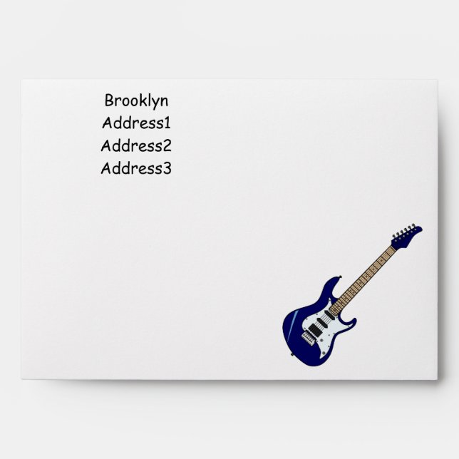Electric guitar cartoon illustration envelope (Front)