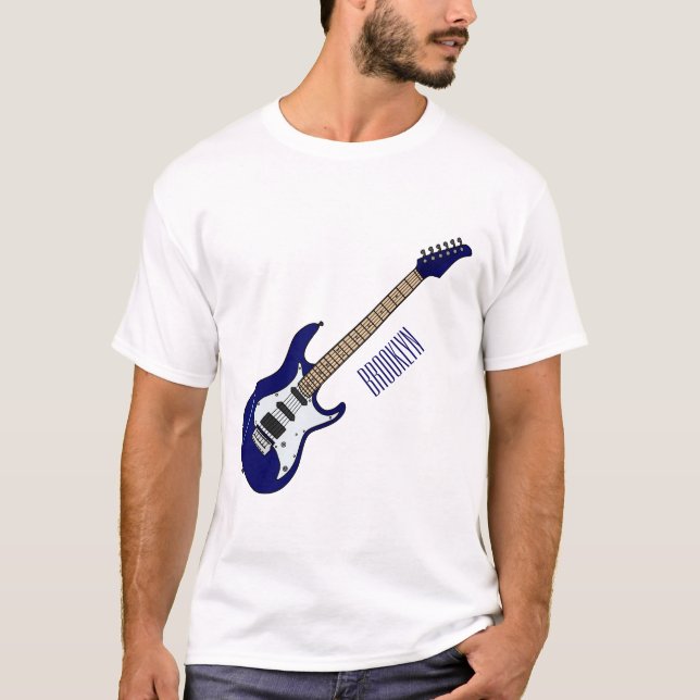 Electric guitar cartoon illustration T-Shirt (Front)