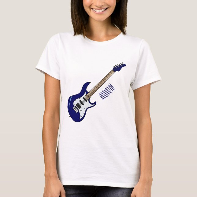 Electric guitar cartoon illustration T-Shirt (Front)