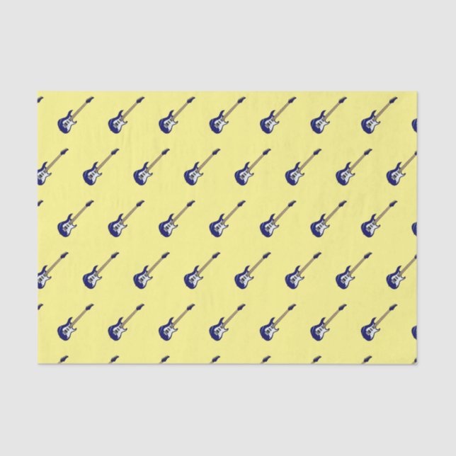 Electric guitar cartoon illustration tissue paper (Front)