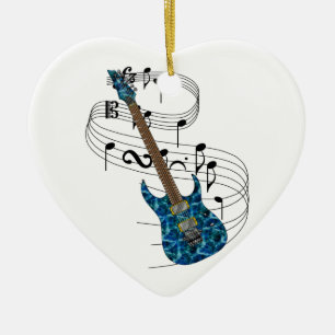 Electric Guitar Ceramic Ornament