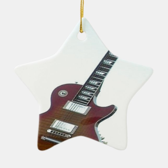 Electric Guitar Ceramic Ornament (Front)