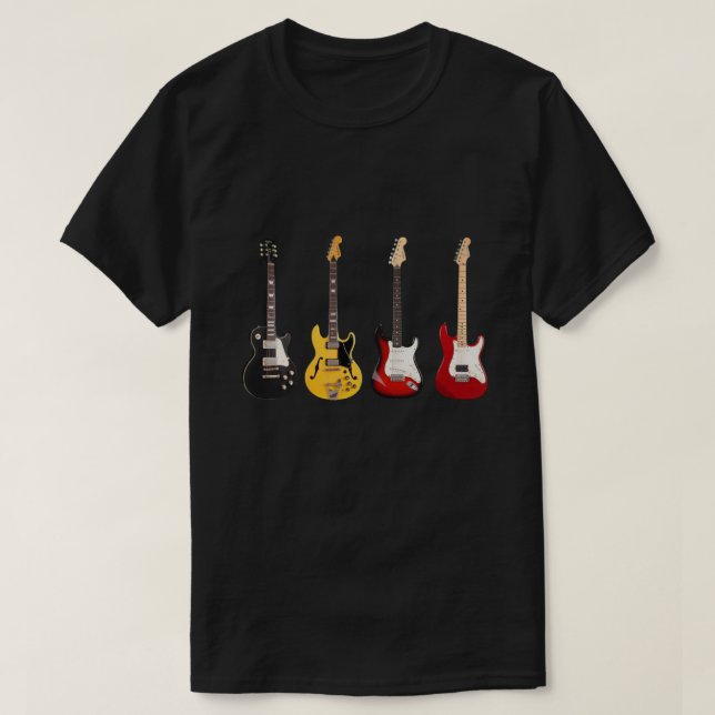 Electric Guitar Collection Band Guitarist ,Guitars T-Shirt (Design Front)