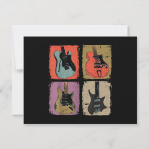 Electric Guitar Collection Band Guitarist Vintage