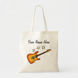 Electric Guitar Custom Tote Bag Guitarist Gift