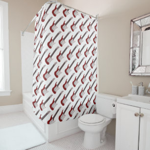 Electric Guitar Design Shower Curtain