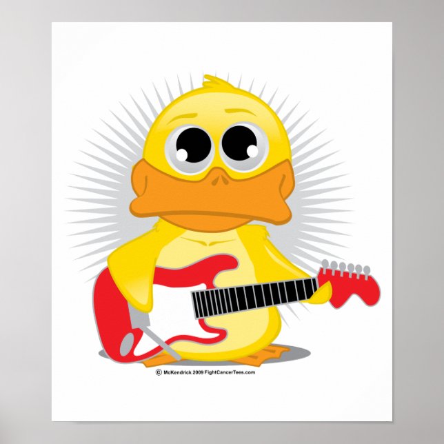 Electric Guitar Duck Poster (Front)