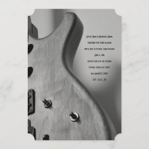 Electric Guitar Elegant Wedding Invitation