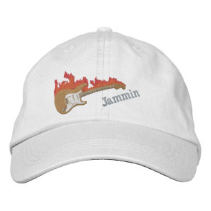 Electric Guitar Embroidered Cap