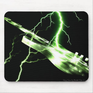 ELECTRIC GUITAR green Mouse Pad