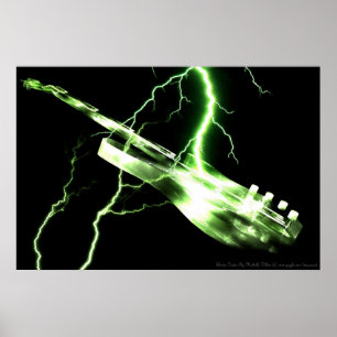 ELECTRIC GUITAR green Poster