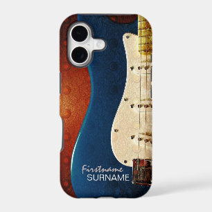 Electric Guitar Grunge Custom Name iPhone 4 Case