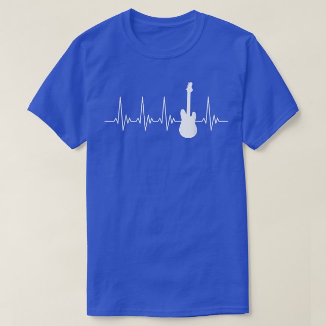 Electric Guitar Heartbeat Music Design for Guitari T-Shirt (Design Front)