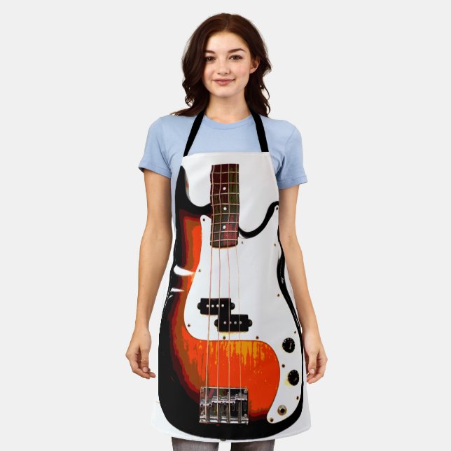Electric Guitar in Black Apron (Worn)