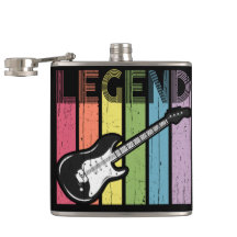 Electric Guitar Legend Distressed Typography