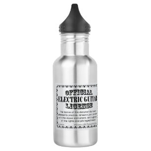 Electric Guitar License 532 Ml Water Bottle