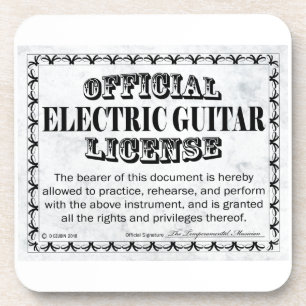 Electric Guitar License Coaster