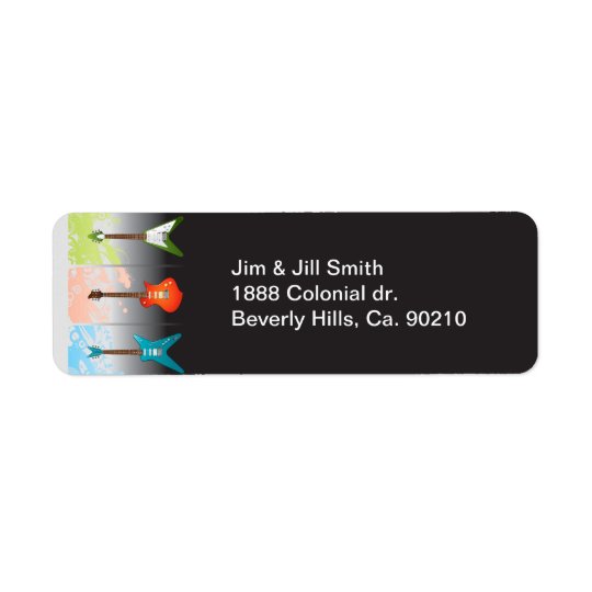 Electric Guitar Lovers Dream Return Address Label