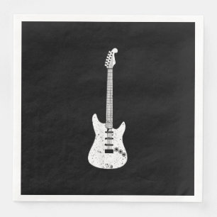 Electric Guitar Med Guitarist Musician Player Napkin