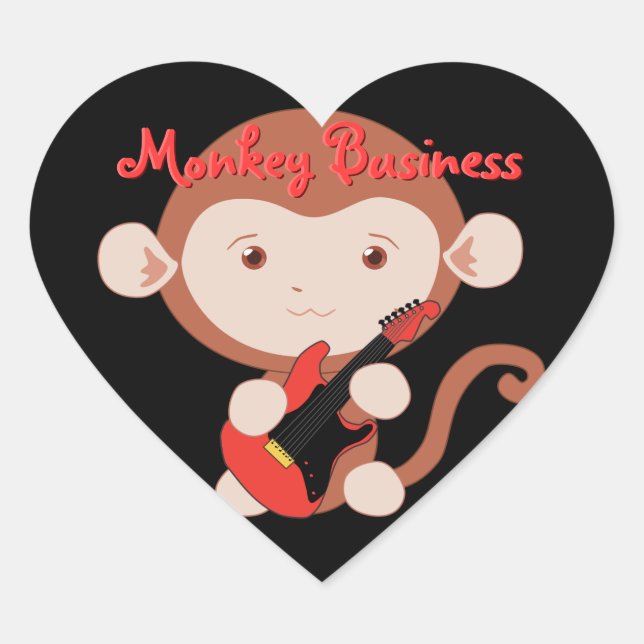 Electric Guitar Monkey Stickers (Front)