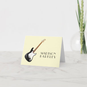 Electric Guitar Musician Music Teacher Note Card