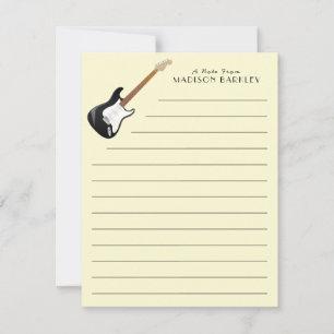 Electric Guitar Musician Music Teacher Thank You Card