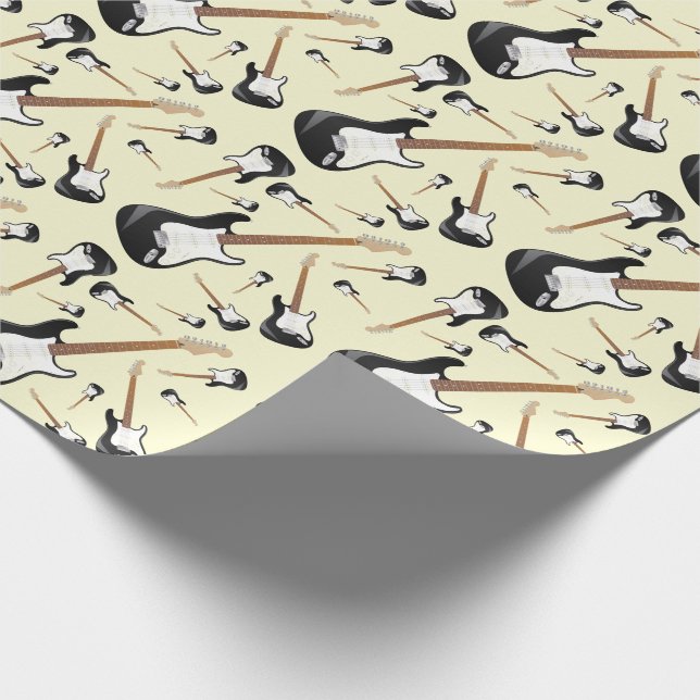 Electric Guitar Musician Music Teacher Wrapping Paper (Corner)