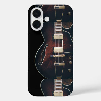 Electric Guitar On Black iPhone 16 Case