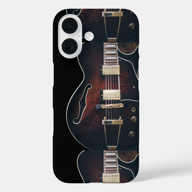 Electric Guitar On Black Case-Mate iPhone Case (Back)