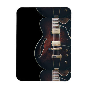 Electric Guitar On Black Magnet