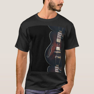 Electric Guitar On Black T-Shirt