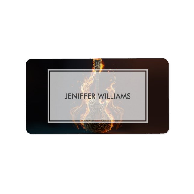 Electric guitar on fire                            label (Front)