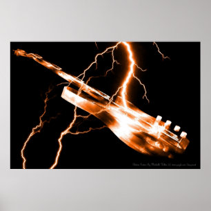 ELECTRIC GUITAR orange Poster