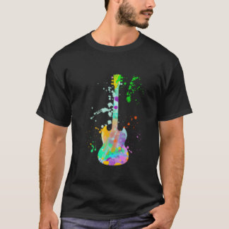 Electric Guitar Paint Musician Guitarist T-Shirt