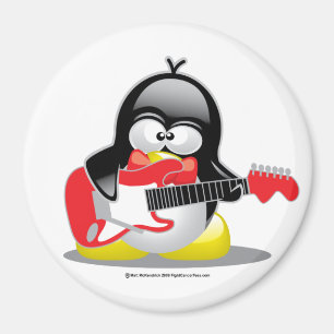 Electric Guitar Penguin Magnet