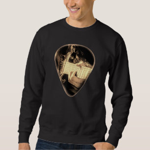 Electric Guitar Pick Guitarist Musician Musical In Sweatshirt