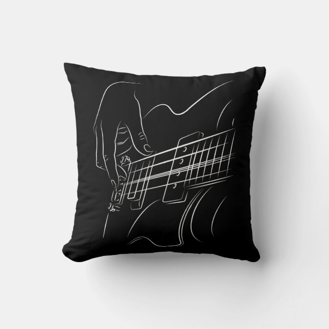 Electric Guitar Player Jazz Music Love Musician Cushion (Front)