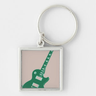 Electric Guitar Pop Art Key Ring
