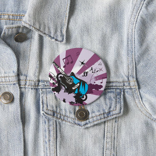 Electric Guitar Pop Art Music Rock Grunge 7.5 Cm Round Badge