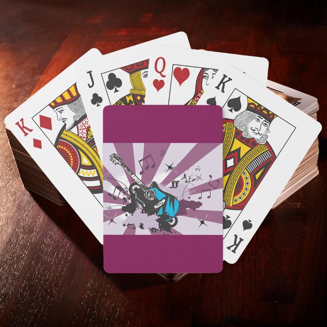 Electric Guitar Pop Art Music Rock Grunge Playing Cards (Creator Uploaded)