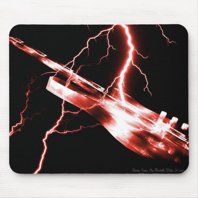 ELECTRIC GUITAR red Mouse Pad (Front)
