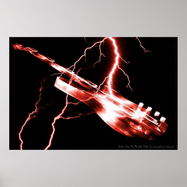 ELECTRIC GUITAR red Poster (Front)