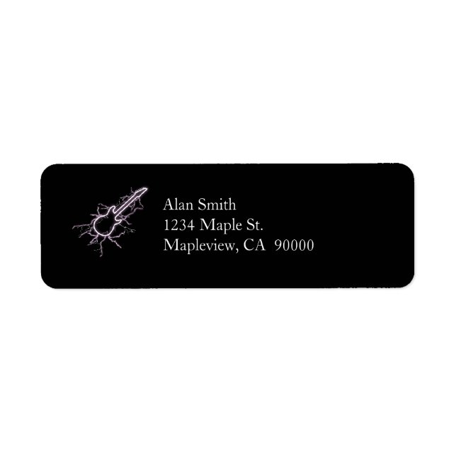 Electric Guitar Return Address Label (Front)