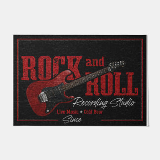 Electric Guitar Rock And Roll Customised Doormat