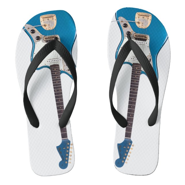 Electric Guitar Rock Band Music Air Beach Party Thongs (Footbed)