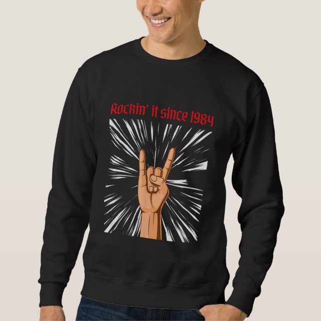Electric guitar Rock Hard guitarist guitar born in Sweatshirt (Front)