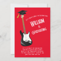 Electric Guitar Rock Music Graduation Party
