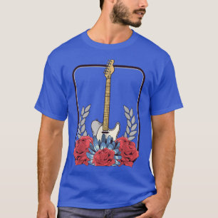 Electric Guitar Rose Guitarist Clothing Music Guit T-Shirt