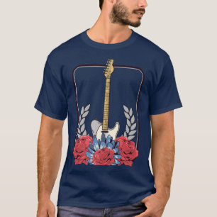 Electric Guitar Rose Guitarist Clothing Music Guit T-Shirt