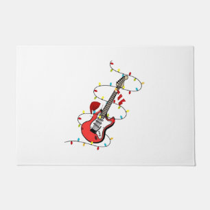 Electric Guitar Santa Claus Music Christmas Lover  Doormat